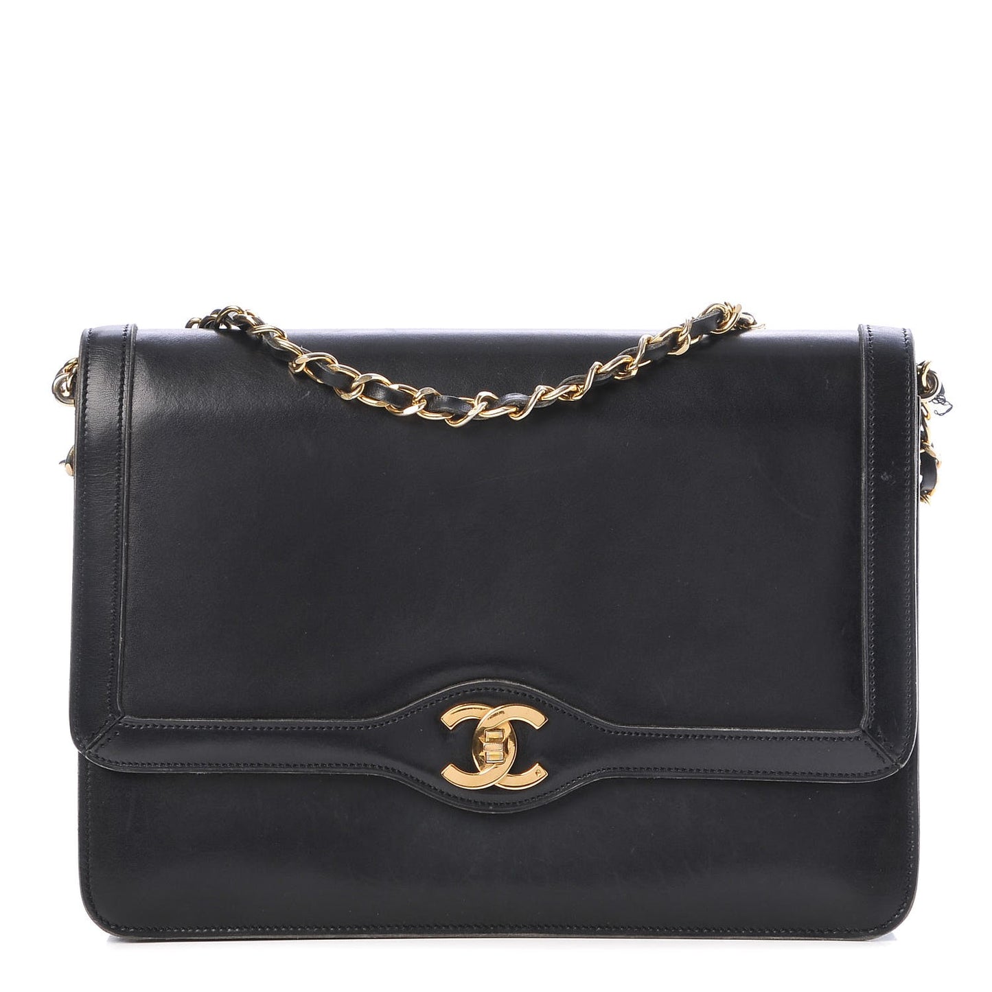 Lambskin Small Single Flap Black
