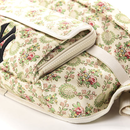 Gucci X MLB Satin Floral Print NY Yankees Patch Convertible Belt Bag Ivory Green 7 of 10