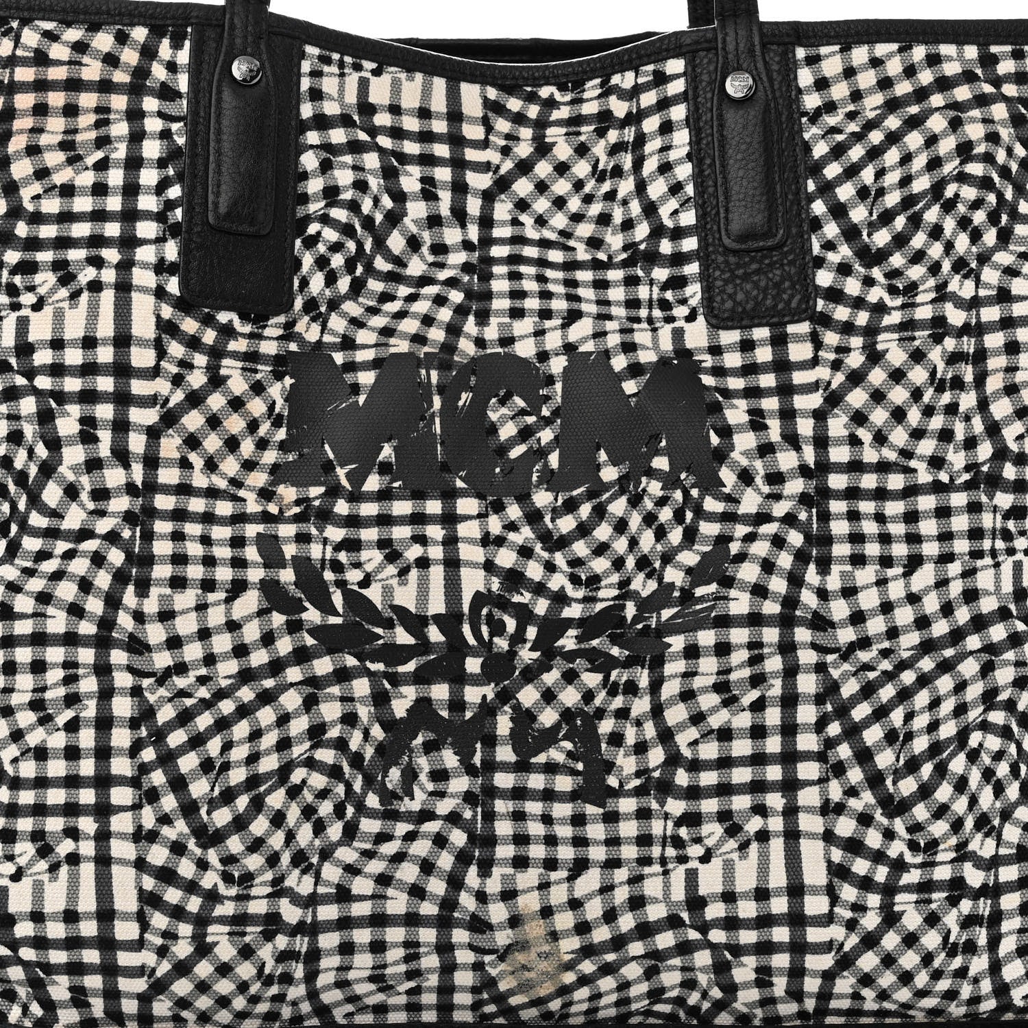 MCM Visetos Large Liz Reversible Shopper Tote Black 14 of 18