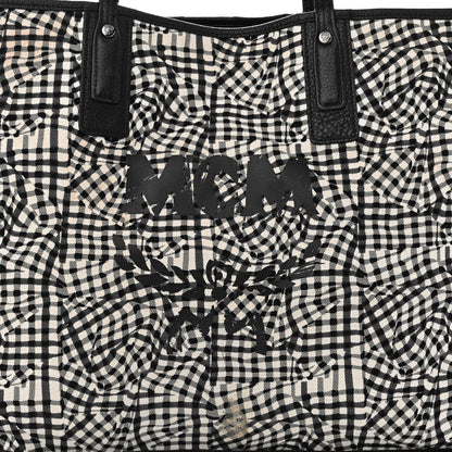 MCM Visetos Large Liz Reversible Shopper Tote Black 14 of 18