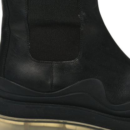 Bottega Veneta Calfskin The Tire Chelsea Boots 37.5 Black Transparent 8 of 9