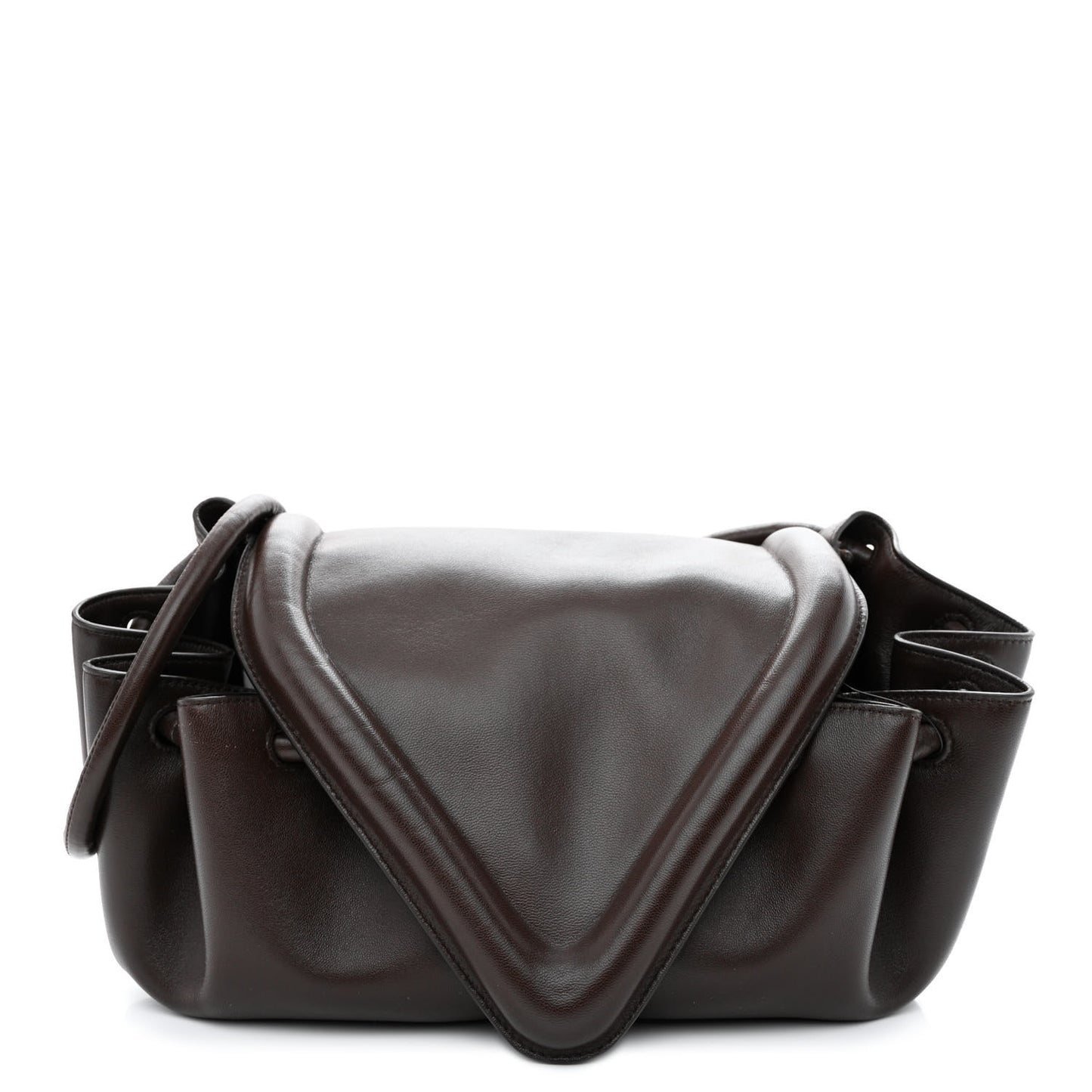 Lambskin Small Beak Triangle Flap Shoulder Bag Fondant