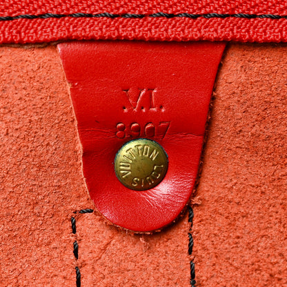 Louis Vuitton Epi Keepall 55 Castillan Red 7 of 21