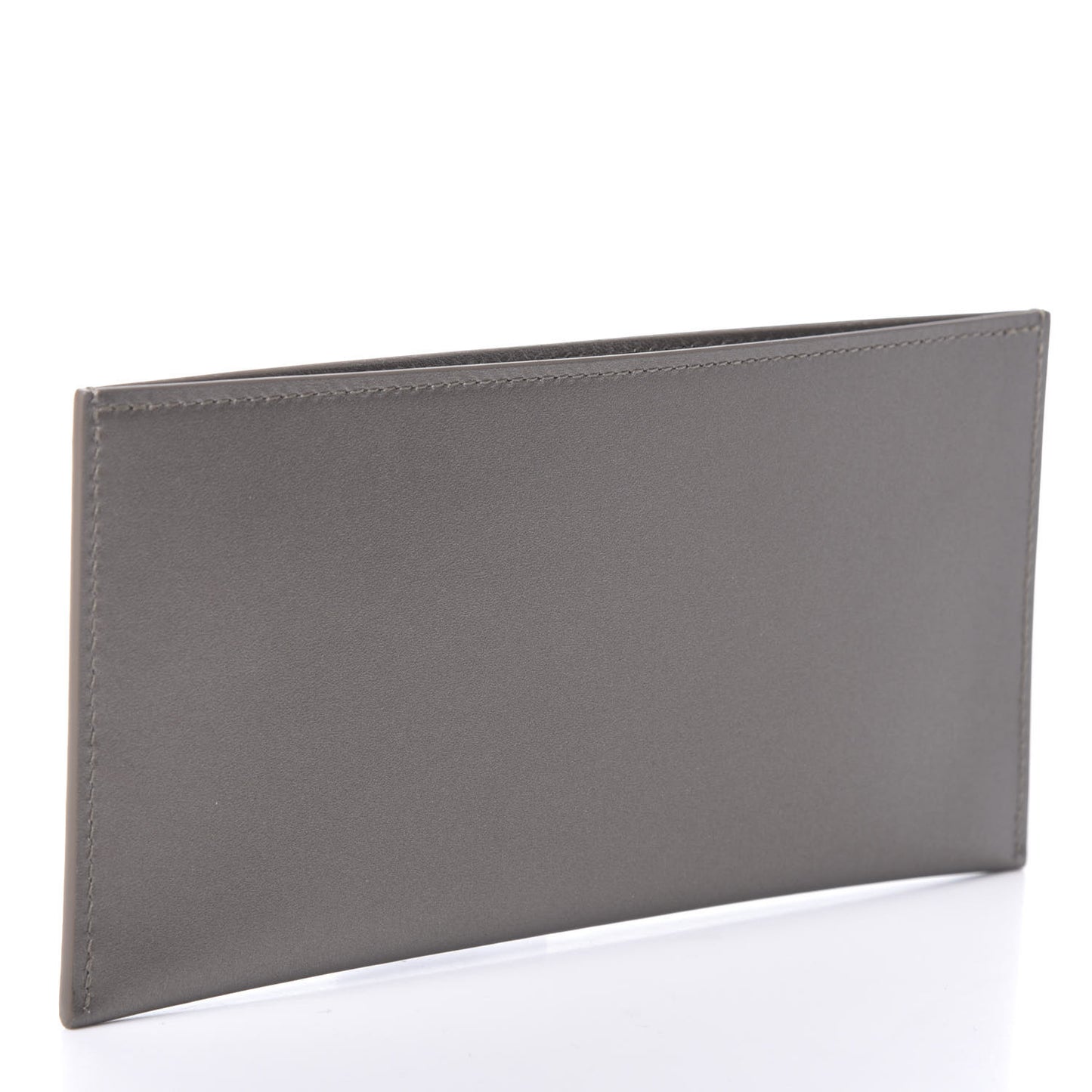 Calfskin Felicie Card Holder Insert Champagne Metallise