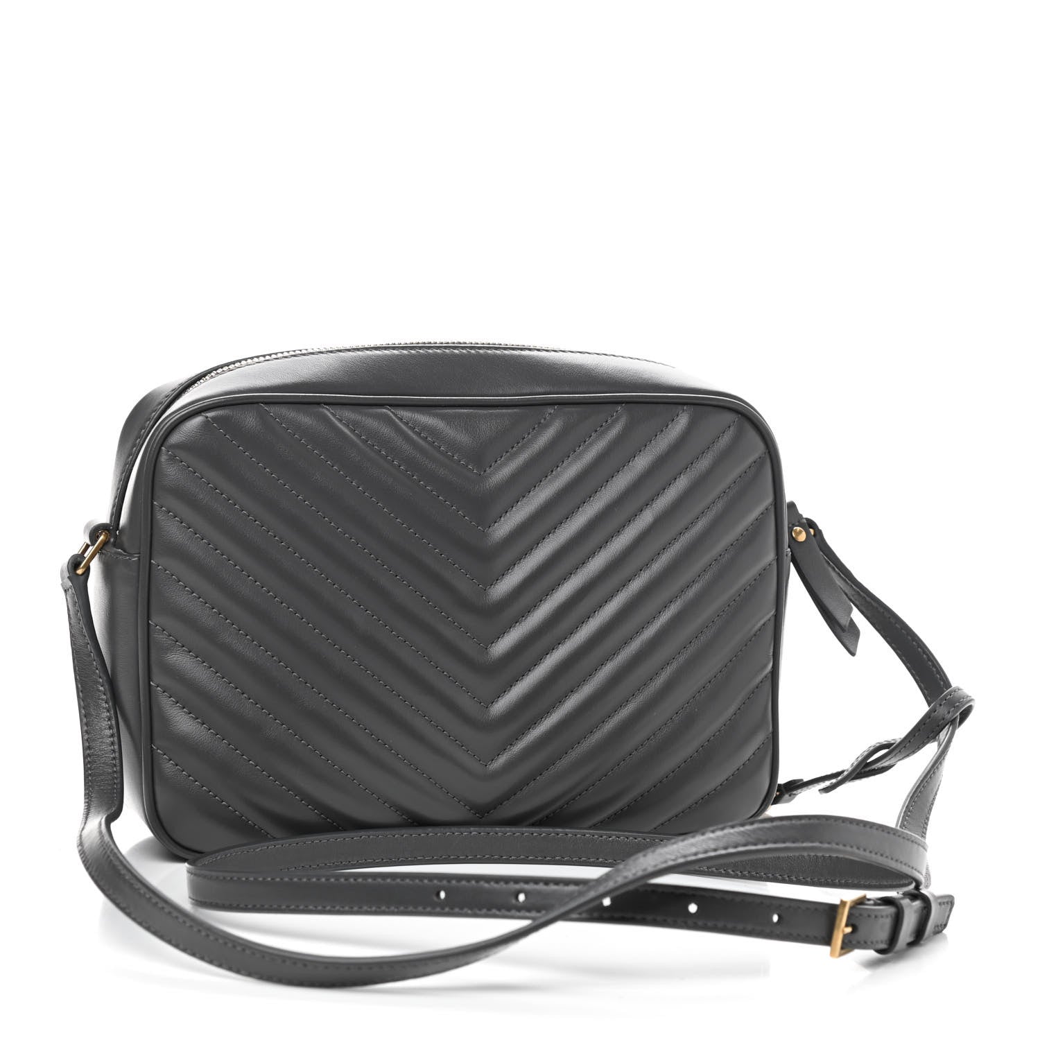 Saint Laurent Calfskin Matelasse Monogram Lou Camera Bag Asphalt 2 of 8