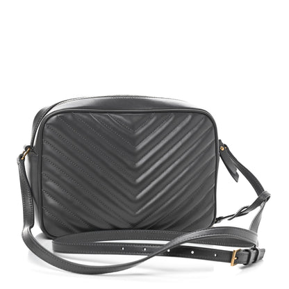 Saint Laurent Calfskin Matelasse Monogram Lou Camera Bag Asphalt 2 of 8