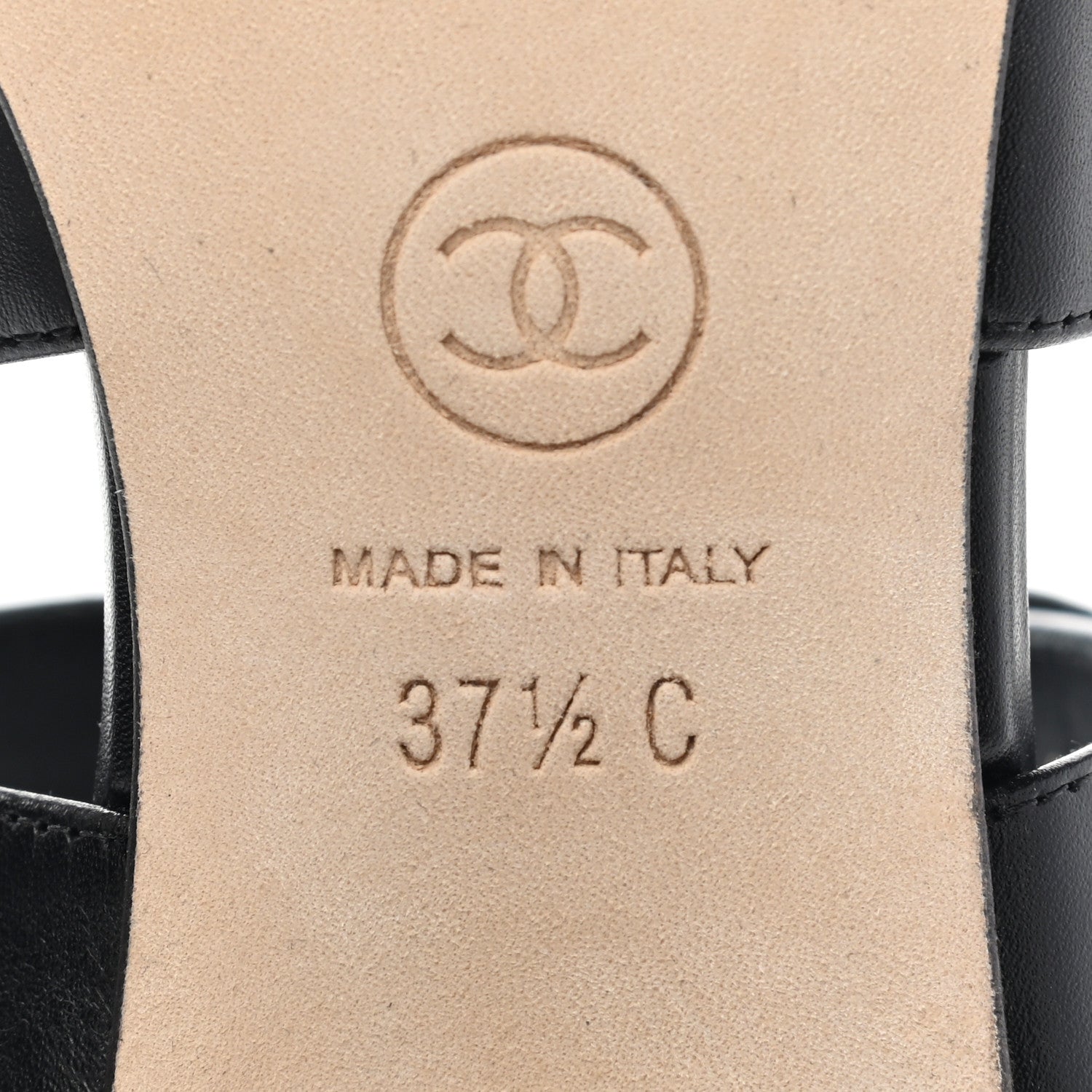 Chanel Calfskin CC Turnlock Sandals 37.5 Black 6 of 10