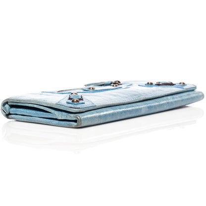 Balenciaga Agneau Money Wallet Bleu 5 of 7