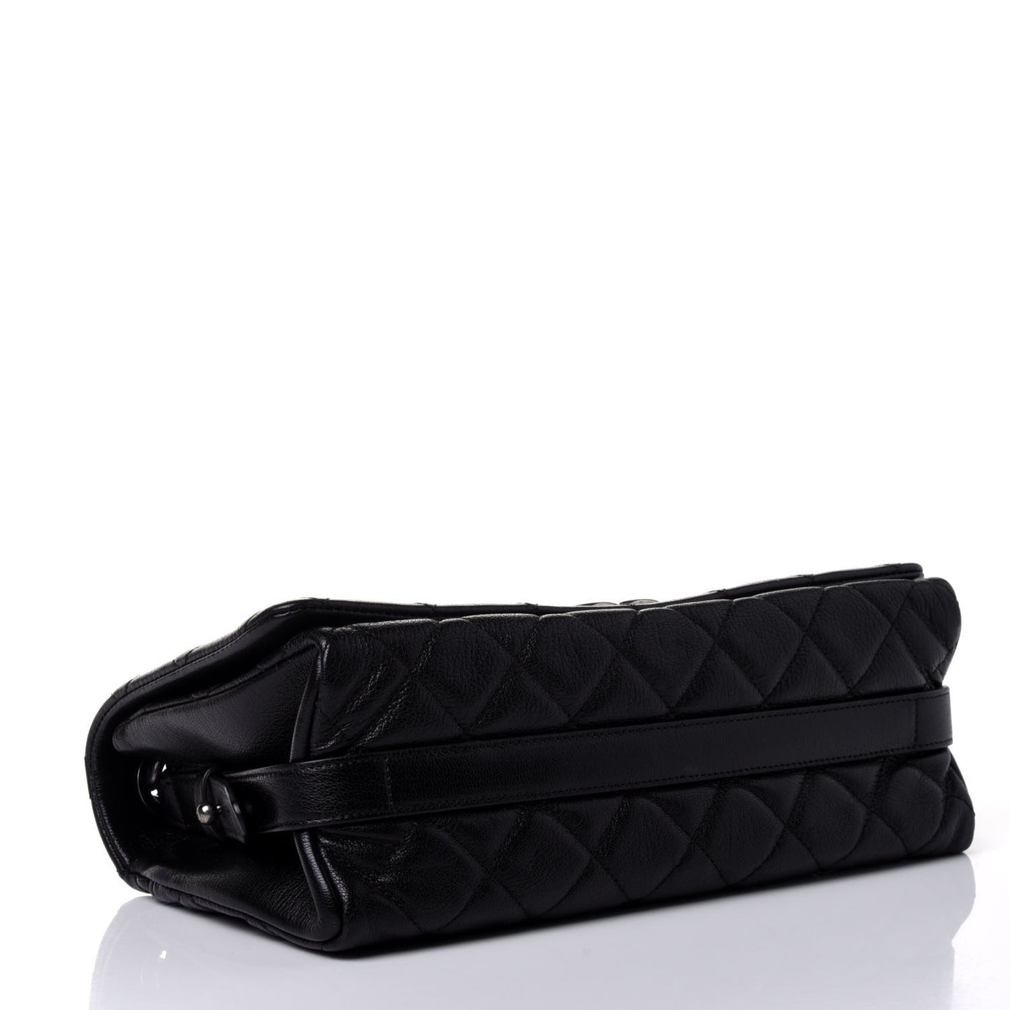 Goatskin Quilted Medium City Rock Flap Black