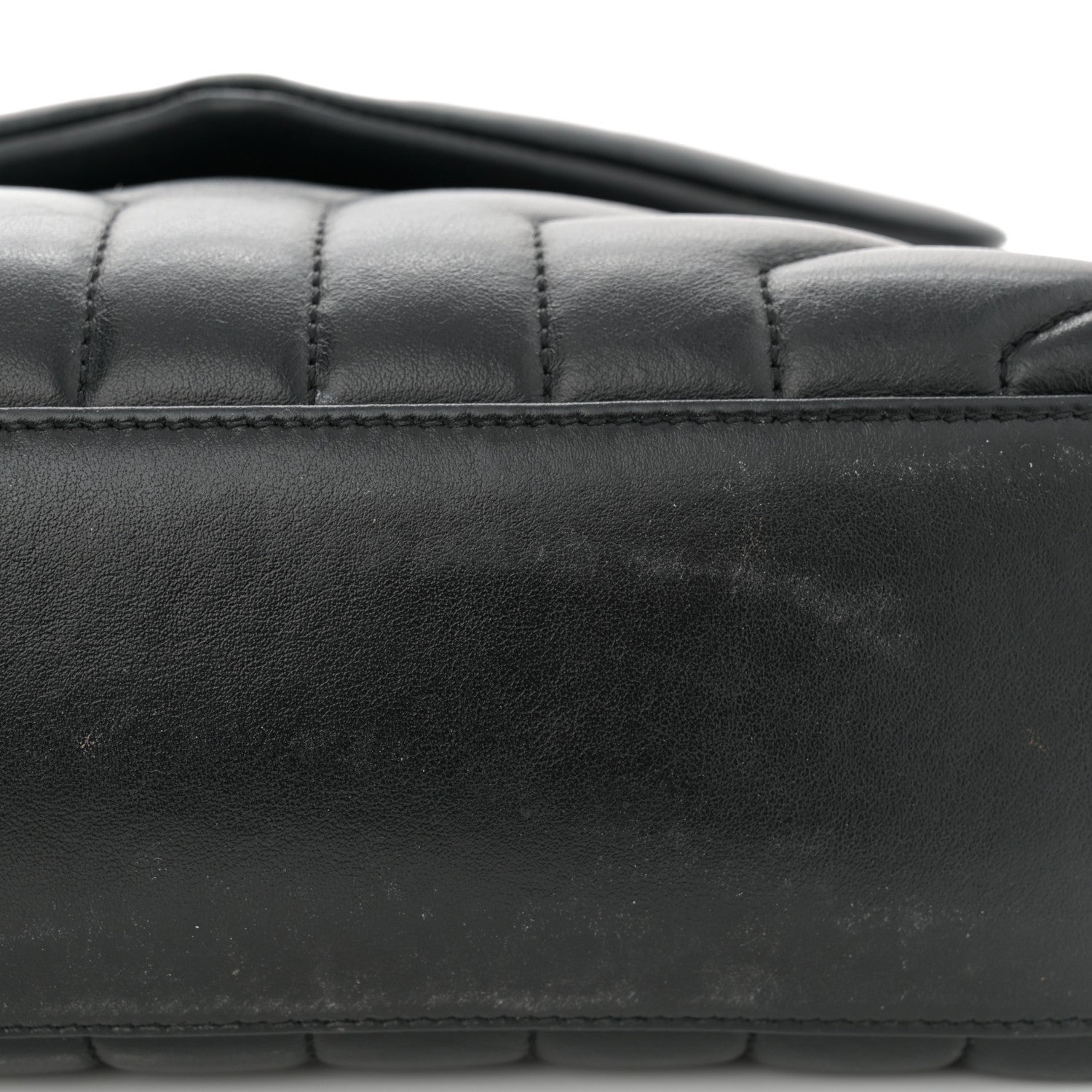 Saint Laurent Calfskin Y Quilted Monogram Small Loulou Chain Satchel Black 12 of 13