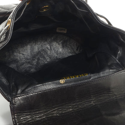 Chanel Lambskin Quilted Backpack Black 5 of 10