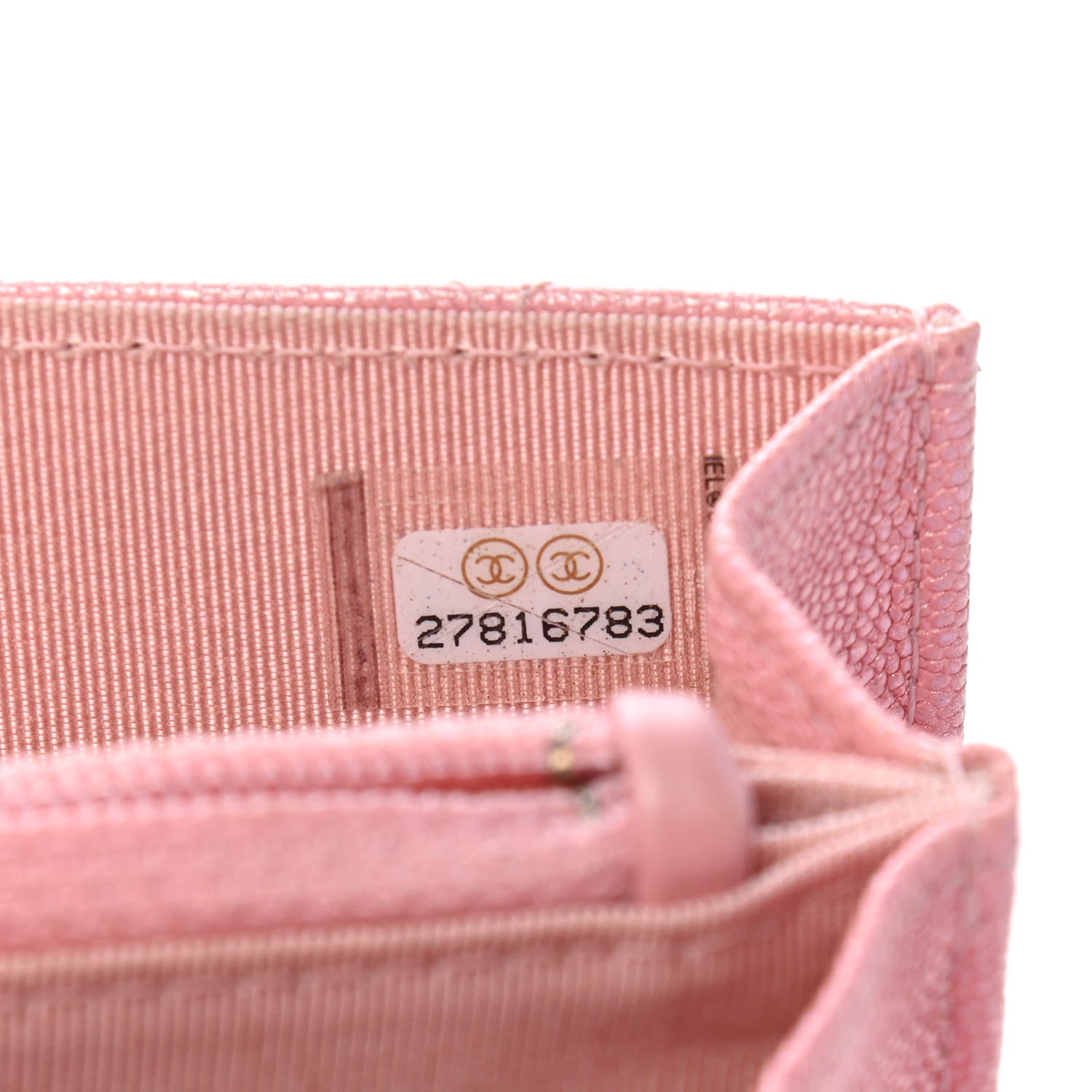 Chanel Iridescent Caviar Quilted Square Wallet On Chain WOC Rose Pink 15 of 19