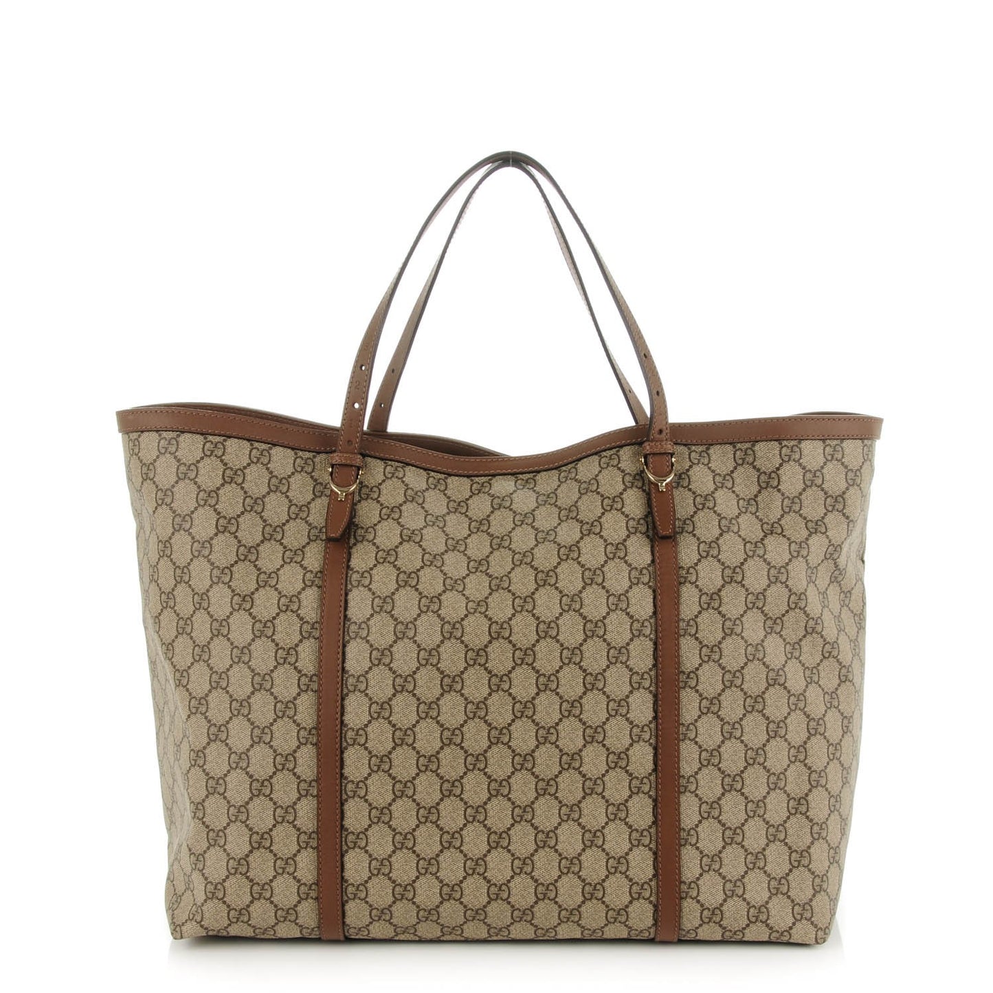 GG Supreme Monogram Large Nice Tote Brown