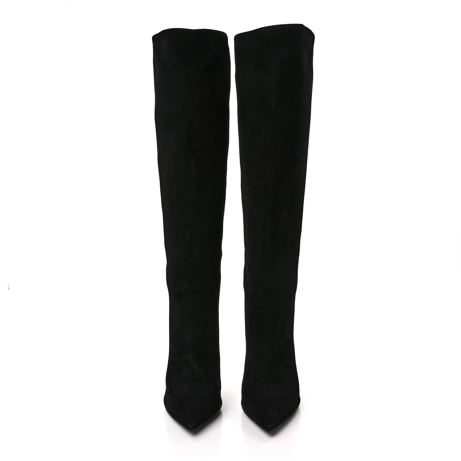 Louis Vuitton Suede High Boots 41 Black 2 of 6