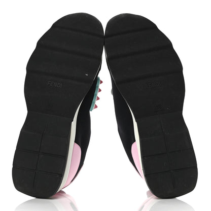 Fendi Neoprene Fun Fair Studded Scuba Sneakers 38 Blue 4 of 4