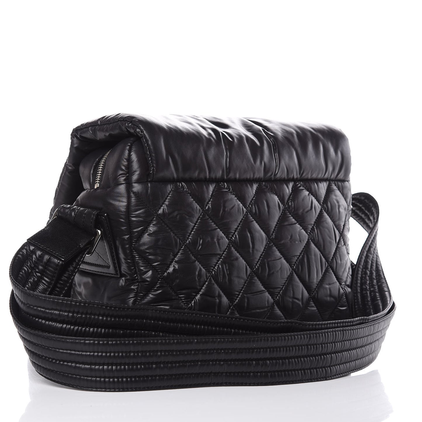 Nylon Small Coco Cocoon Messenger Bag Black