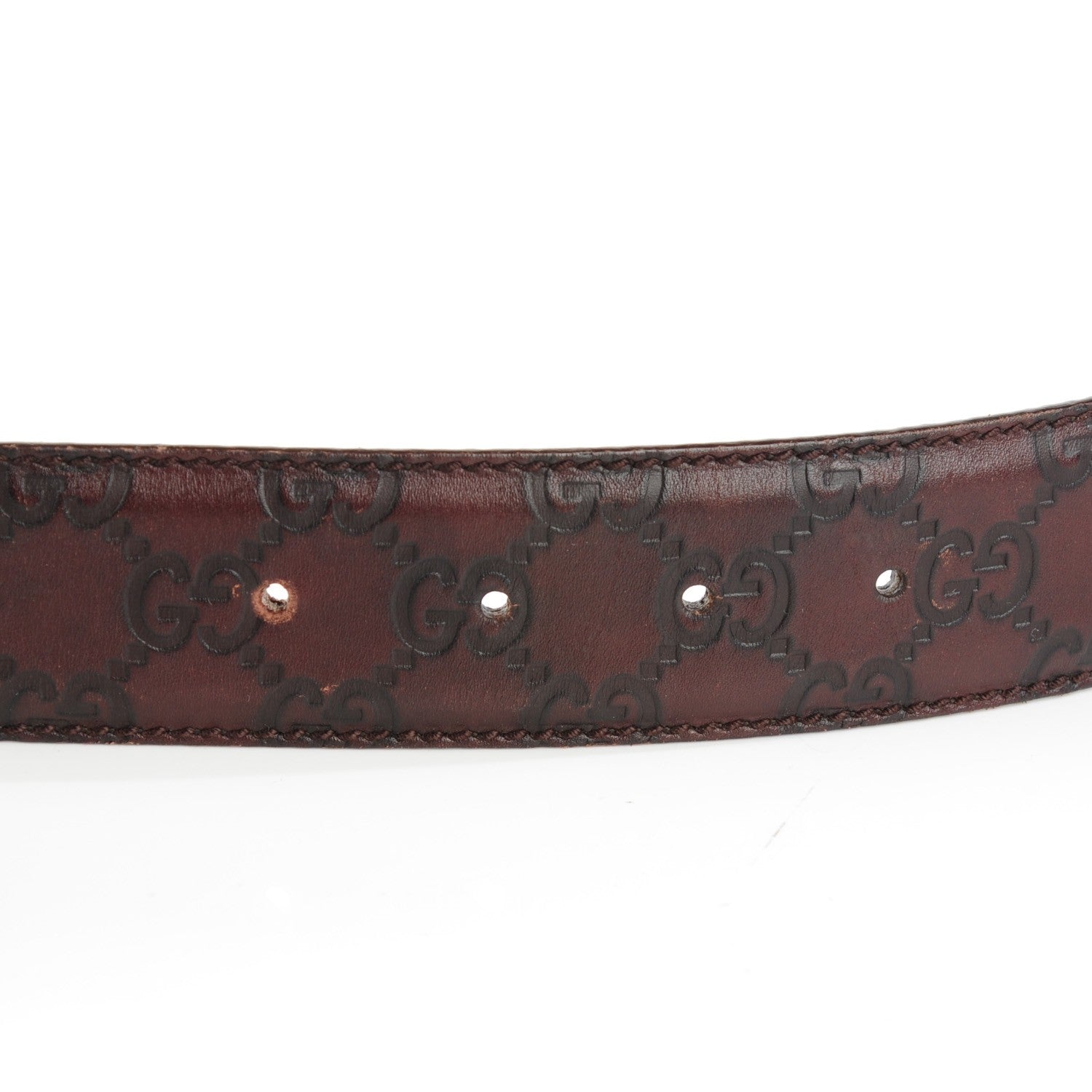 Gucci Guccissima Interlocking G Belt 90 36 Dark Brown 5 of 6