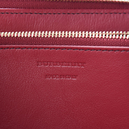 Burberry Grainy Calfskin House Check Elmore Zip Around Wallet Russet Red 6 of 8