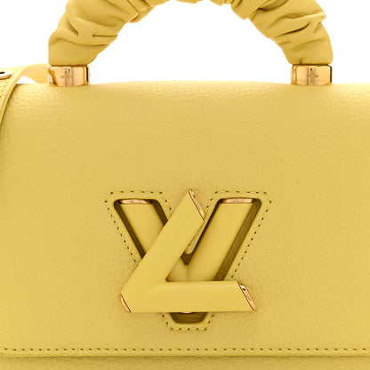 Louis Vuitton Taurillon Smooth Calfskin Scrunchie Twist One Handle PM Yellow 8 of 10