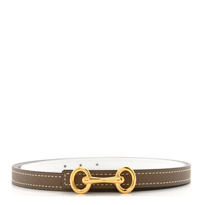 Hermes Epsom Swift 13mm Heritage Belt 65 26 Etoupe White 1 of 6