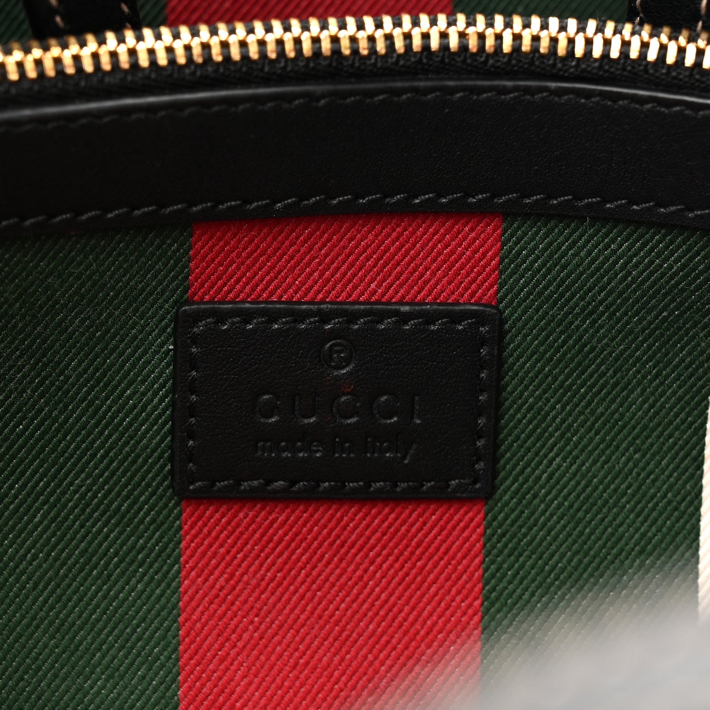 GG Supreme Monogram Emblem Small Tote Bag Beige Black