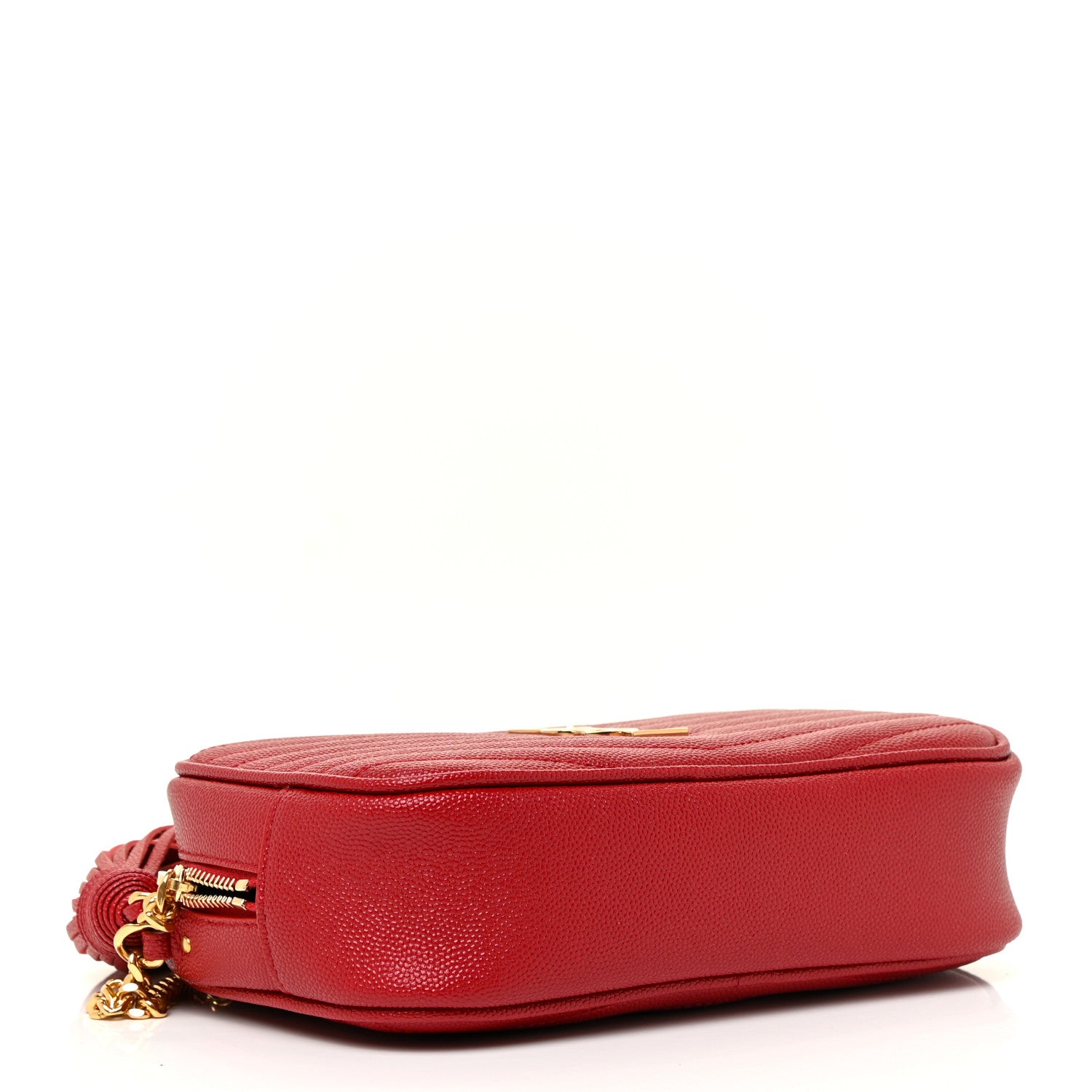 Saint Laurent Grain De Poudre Matelasse Monogram Mini Lou Camera Bag Eros Red 3 of 12