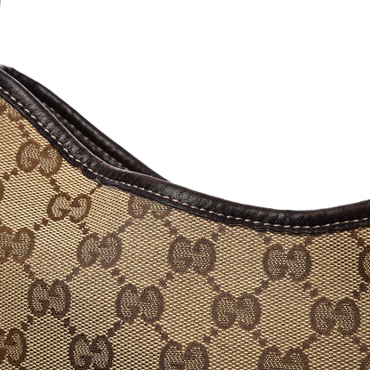 Gucci Monogram Medium New Britt Hobo Dark Brown 9 of 11