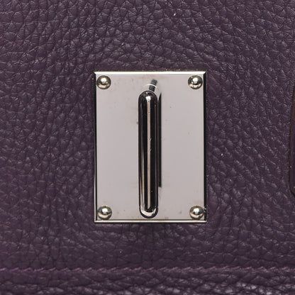 Hermes Taurillon Clemence JPG Birkin 42 Raisin 22 of 56