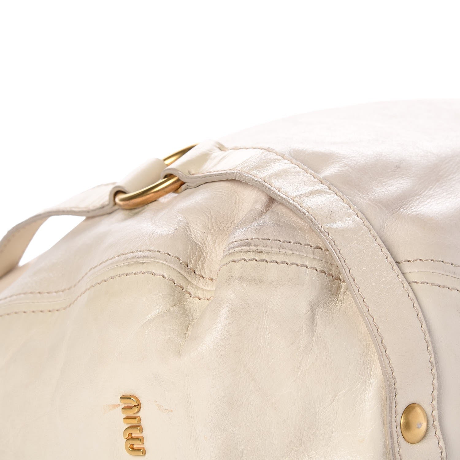 Miu Miu Vitello Lux Bow Bag Quarzo 16 of 20