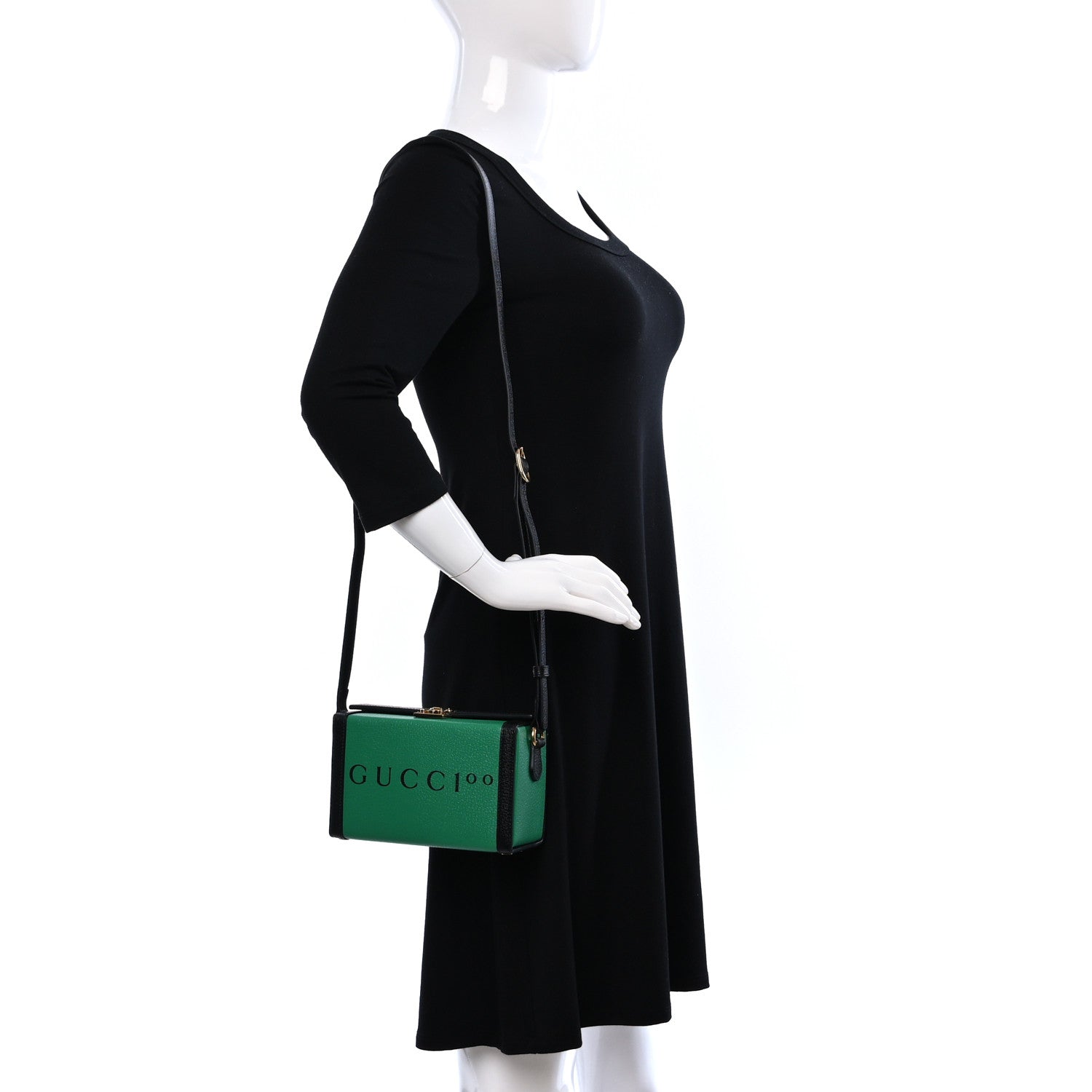 Gucci Grained Calfskin Gucci 100 Mini Bag Green 2 of 11