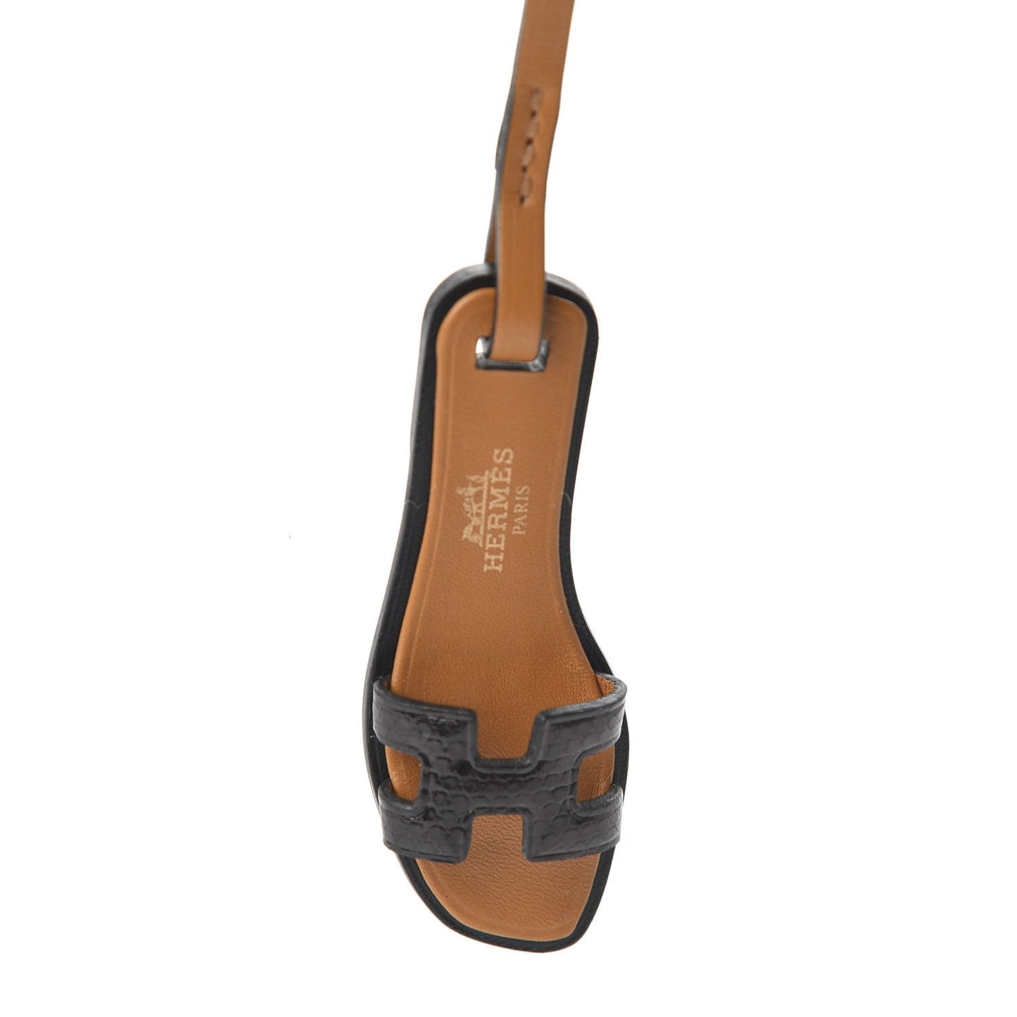 Lizard Butler Calfskin Hunter Oran Nano Bag Charm Black