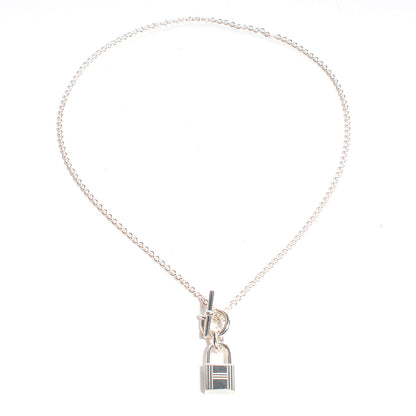Hermes Silver Kelly Cadenas Pendant Necklace 3 of 6