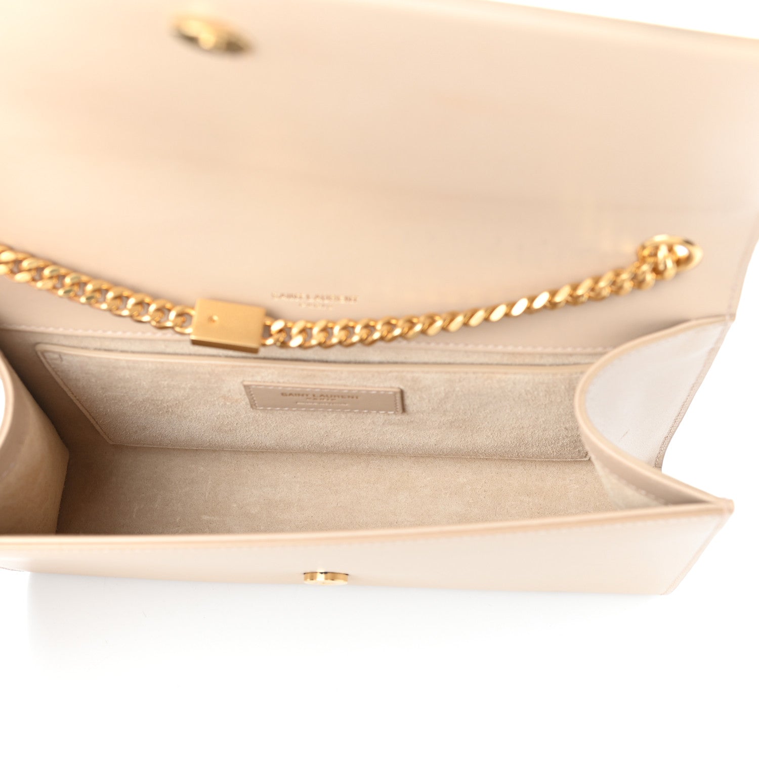 Saint Laurent Smooth Calfskin Medium Classic Monogram Kate Tassel Satchel Nude Powder 5 of 9