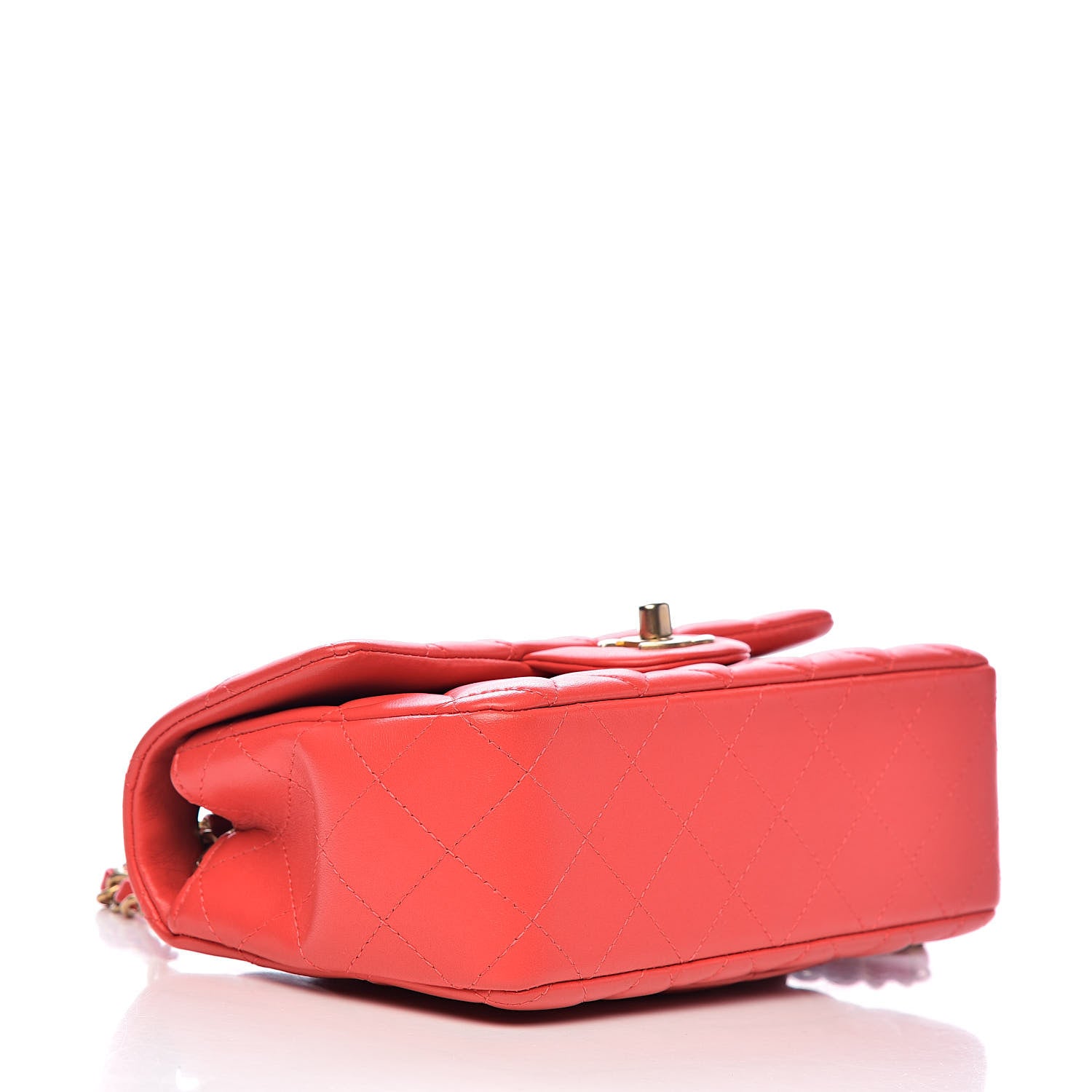 Chanel Lambskin Quilted Mini Rectangular Flap Red 4 of 10
