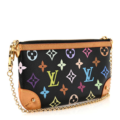 Louis Vuitton Monogram Multicolor Pochette Milla MM Black 3 of 9
