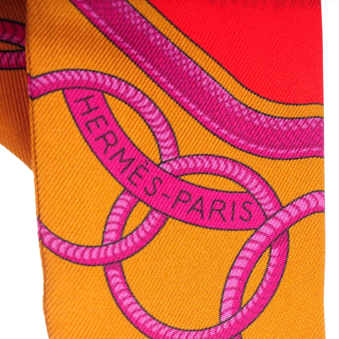 Silk Epaulettes Twilly Rouge Ocre Fuchsia