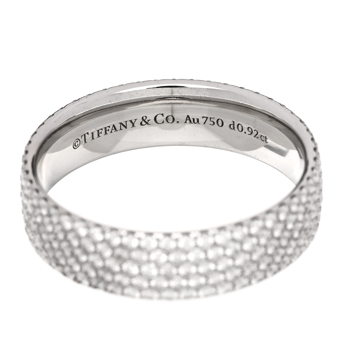 18K White Gold Diamond Metro Five-Row Ring 53 6.5