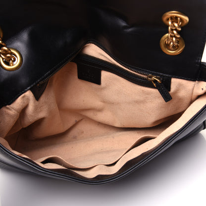 Gucci Calfskin Matelasse Medium GG Marmont Shoulder Bag Black 5 of 18