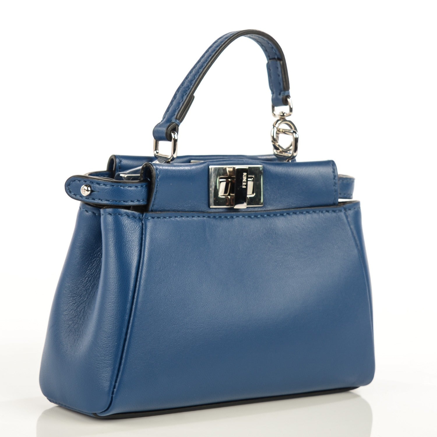 Fendi Nappa Micro Peekaboo Iconic Satchel Iris 3 of 8