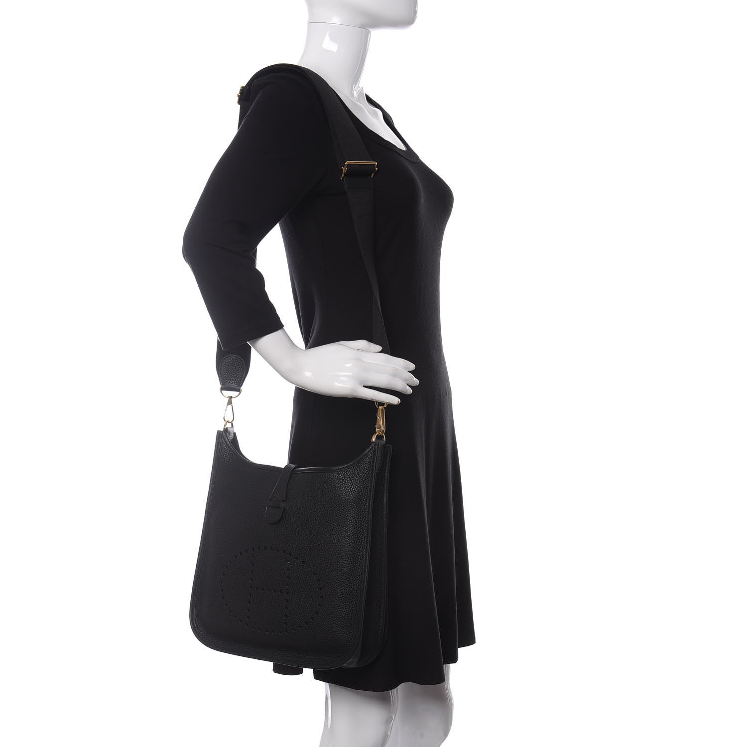 Hermes Taurillon Clemence Evelyne III PM Black 2 of 10