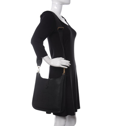Hermes Taurillon Clemence Evelyne III PM Black 2 of 10