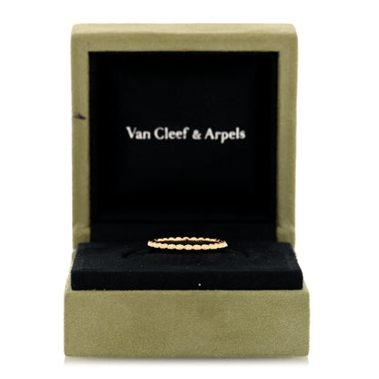 Van Cleef & Arpels 18K Yellow Gold Medium Perlee Ring 56 7.5 4 of 4