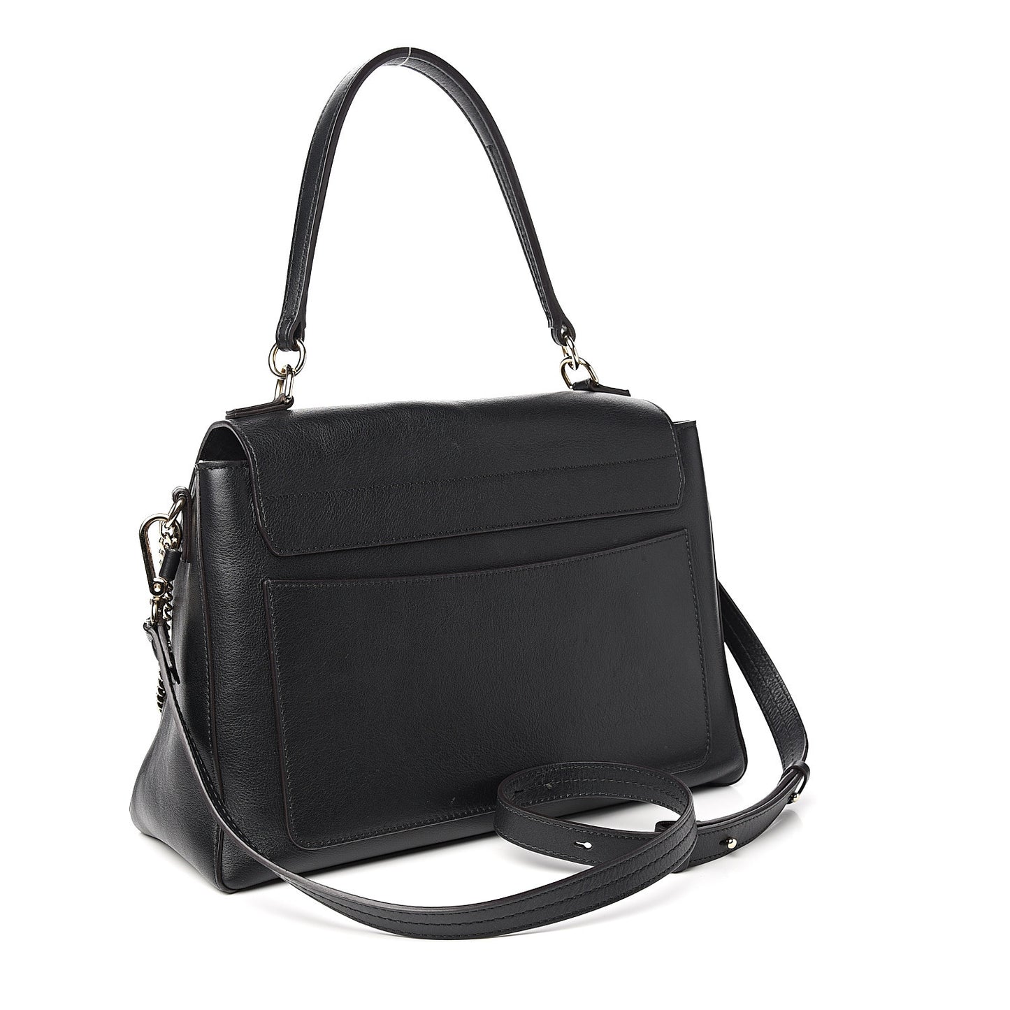 Calfskin Medium Faye Day Shoulder Bag Black