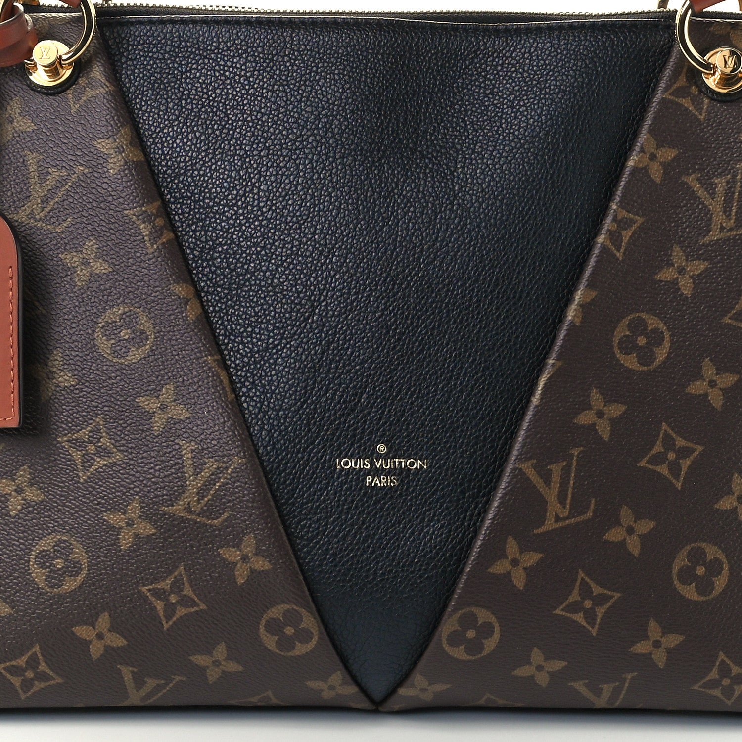 Louis Vuitton Monogram V Tote MM Black 8 of 10