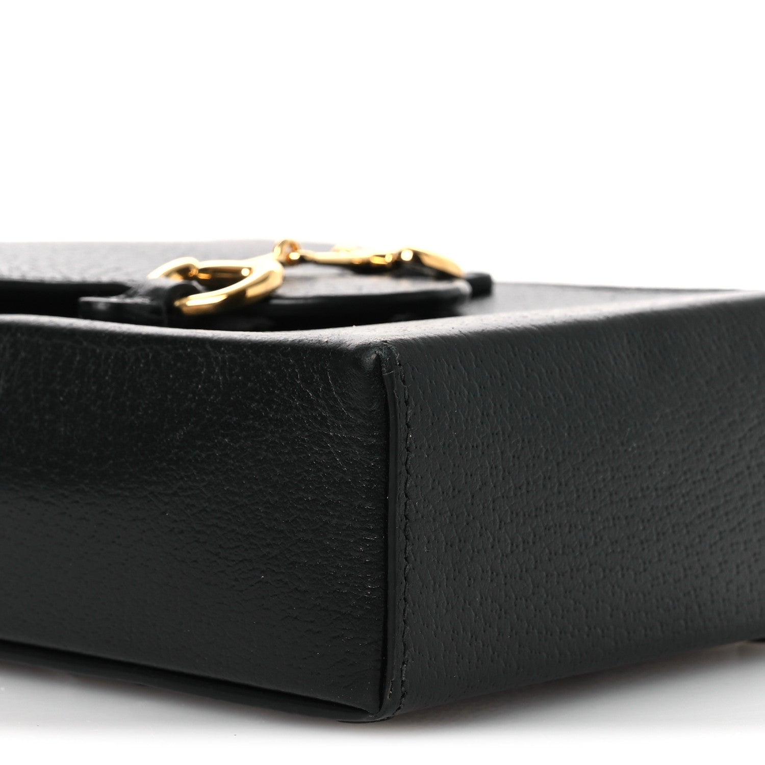 Gucci Dollar Calfskin Vertical Horsebit 1955 Crossbody Bag Black 9 of 15