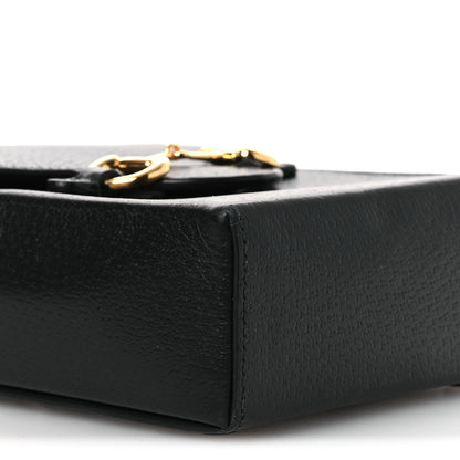 Gucci Dollar Calfskin Vertical Horsebit 1955 Crossbody Bag Black 9 of 15