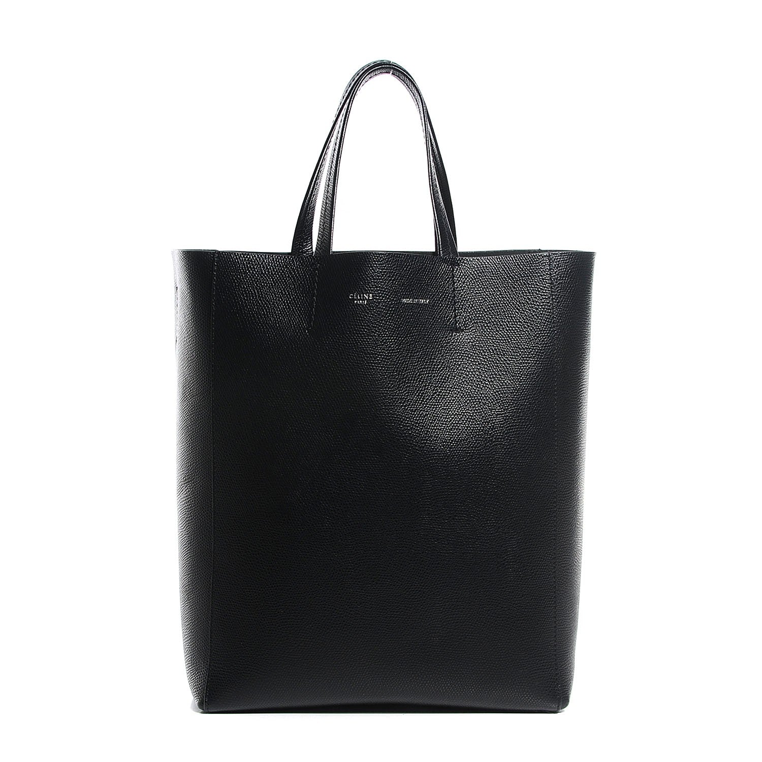 Celine Grained Calfskin Small Vertical Cabas Black 1 of 7