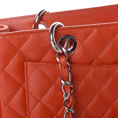 Chanel Caviar Quilted Grand Shopping Tote GST Orange 18 of 18