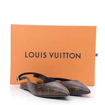 Louis Vuitton Patent Monogram Cherie Slingback Ballerina Flats 38 8 of 8