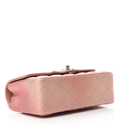 Chanel Metallic Lambskin Quilted Ombre Mini Rectangular Flap Pink 4 of 11
